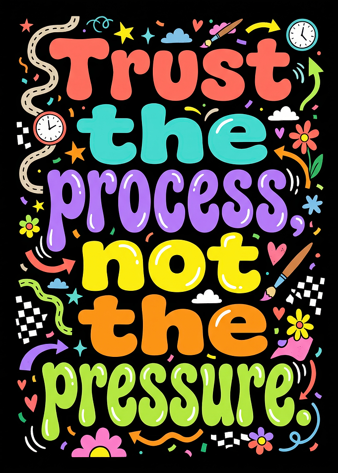 Trust the Process Inspirational Quote Art