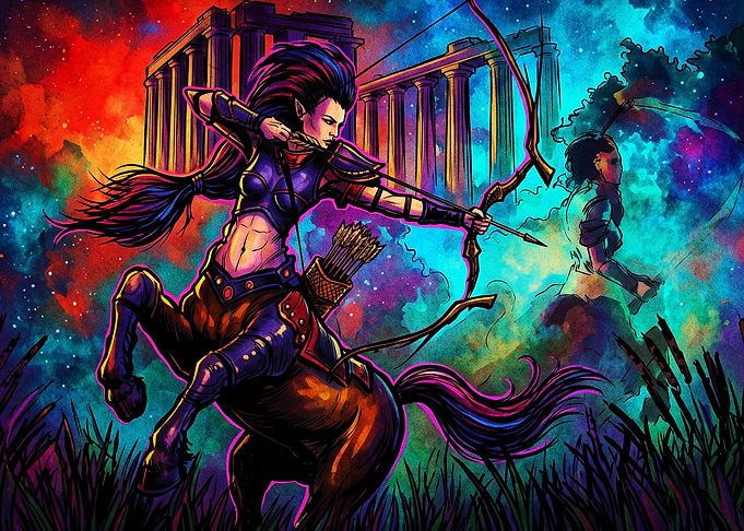 Centaur Archer Mythic Cosmic Art