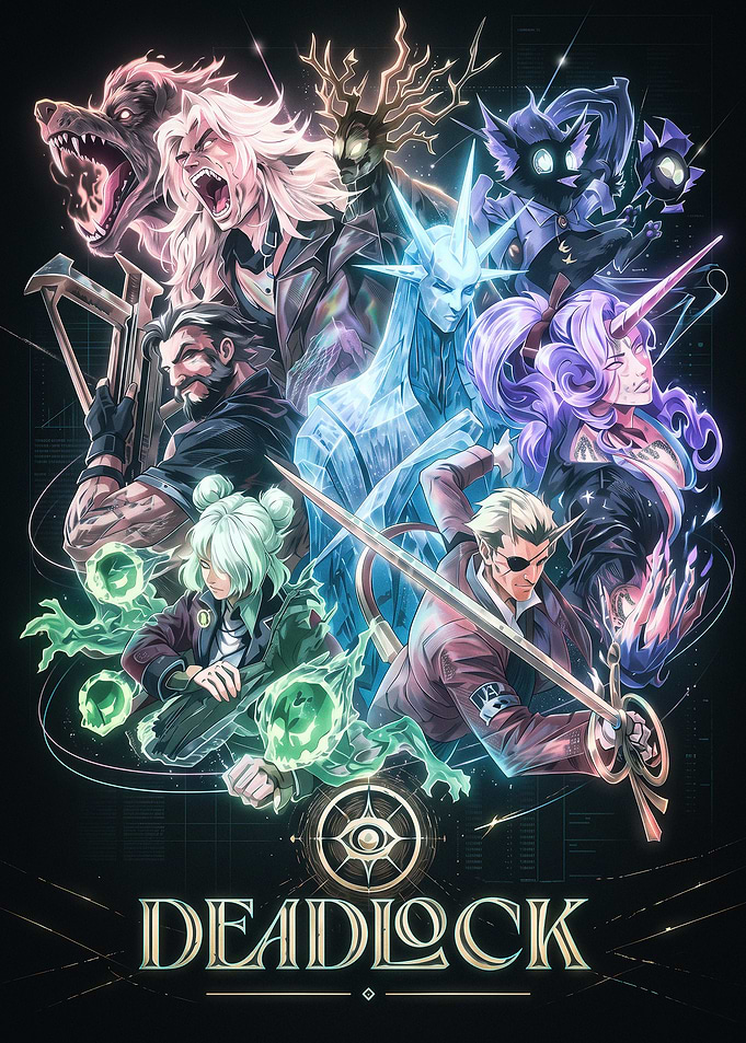 Deadlock Game Character Ensemble Poster