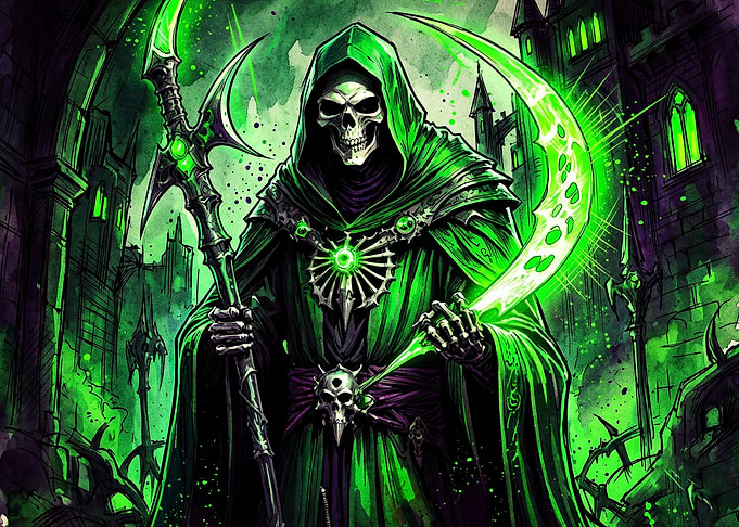 Green Necromancer Grim Reaper
