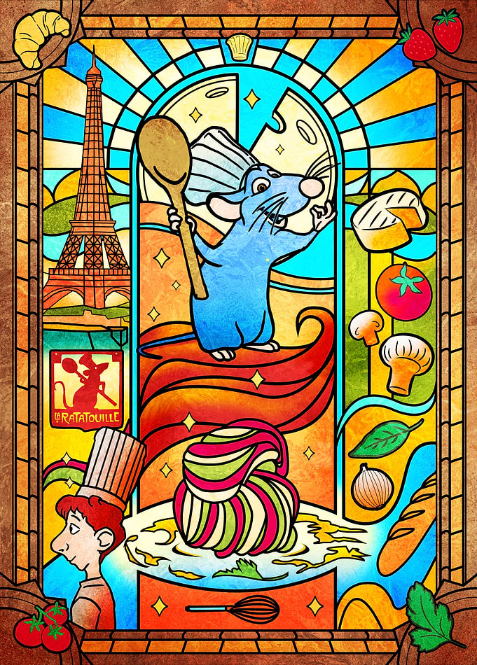 Ratatouille - Stained Glass