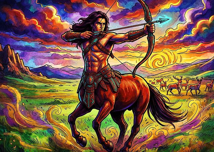 Centaur Archer Fantasy Psychedelic