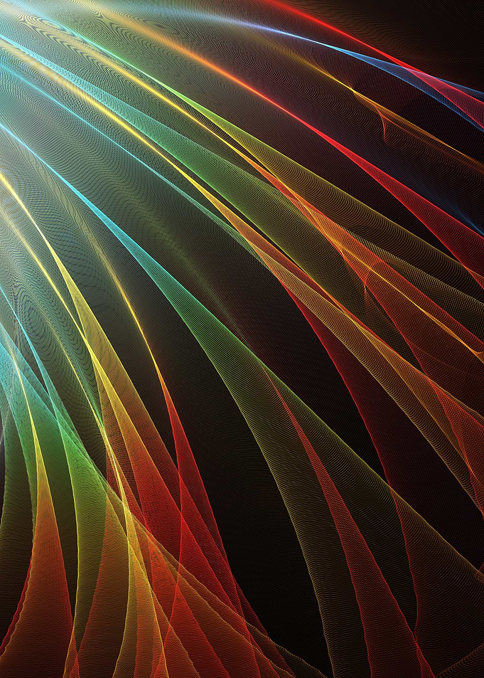 Abstract Rainbow Wave Light Trails