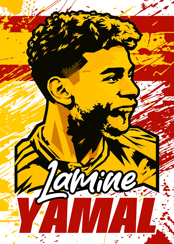 Lamine Yamal Soccer Player Poster