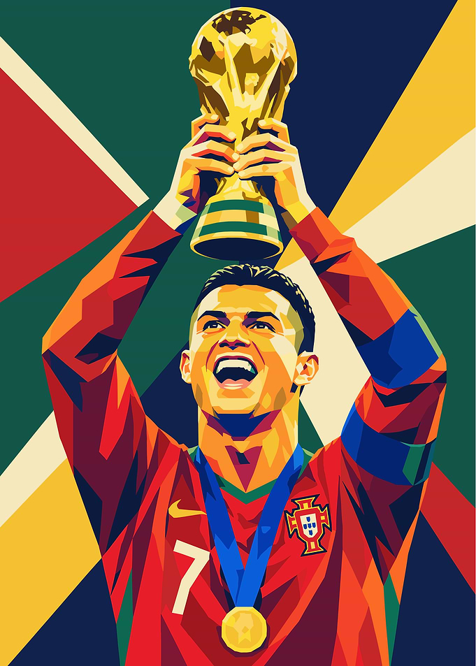 Cristiano Ronaldo World Cup Pop Art