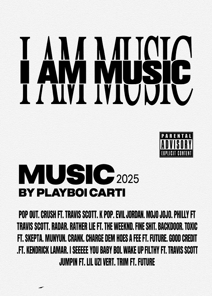 Playboi Carti I Am Music Poster