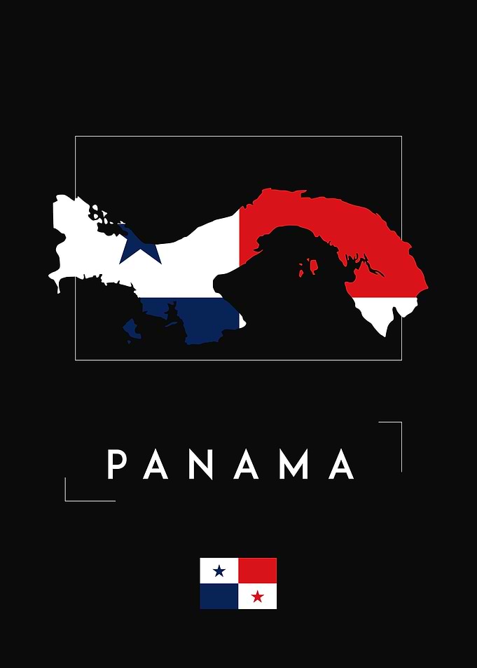 Panama Map Flag