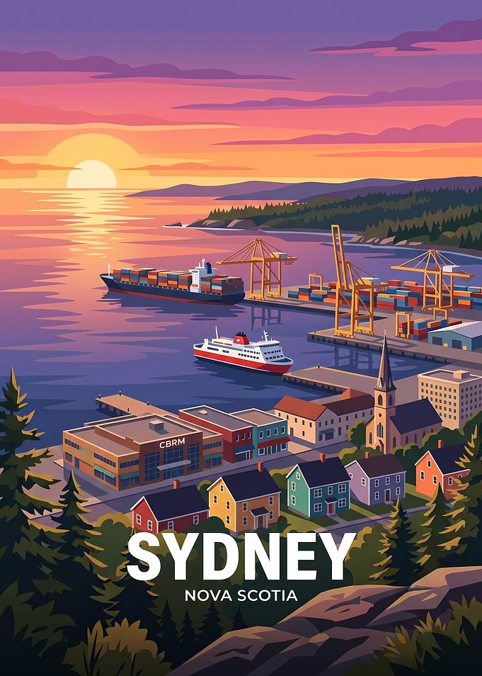 Sydney Nova Scotia Travel Poster