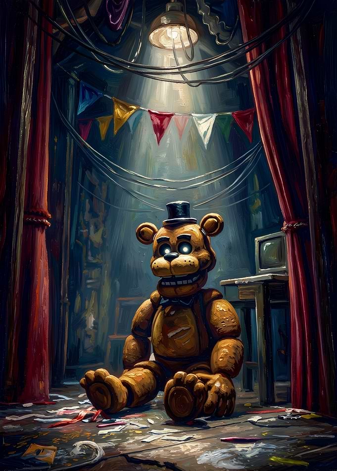 Freddy Fazbear Sitting on Stage