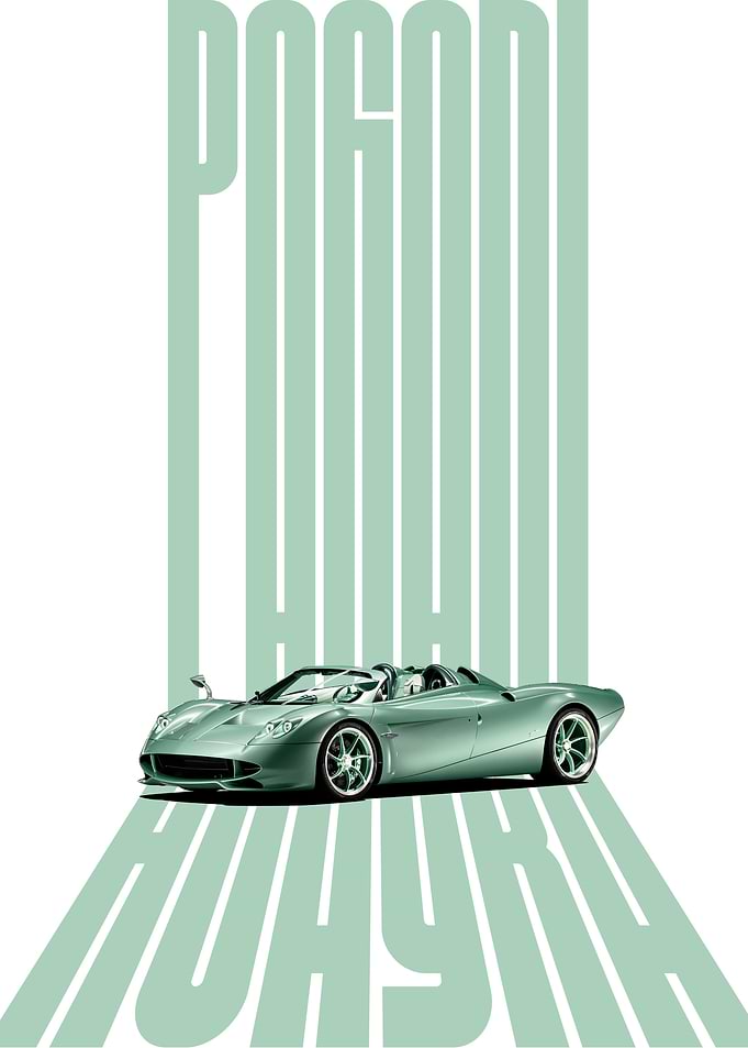 Pagani Huayra Minimalist Poster
