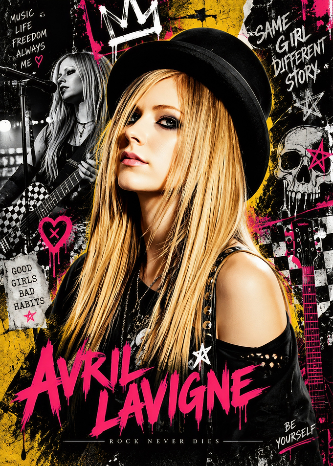 Avril Lavigne Rock Poster