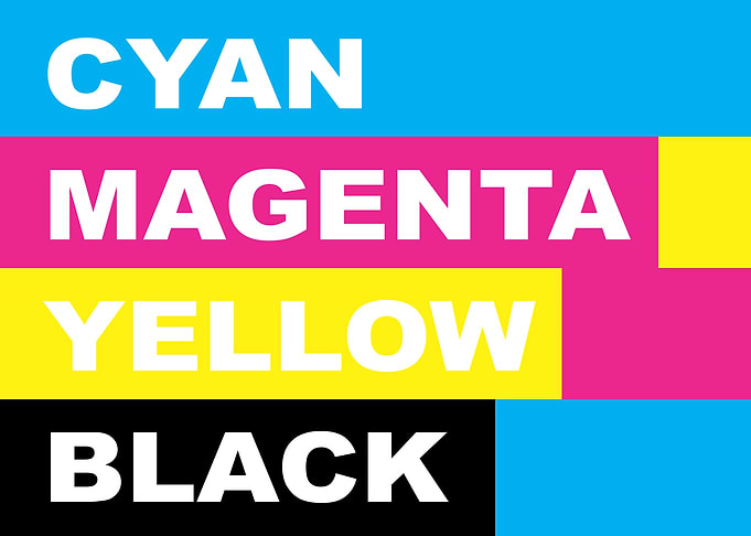 CMYK Color Model Typography Poster