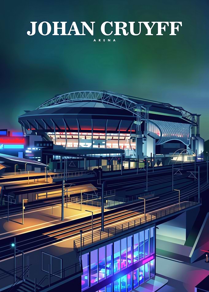 Johan Cruyff Arena Night Poster