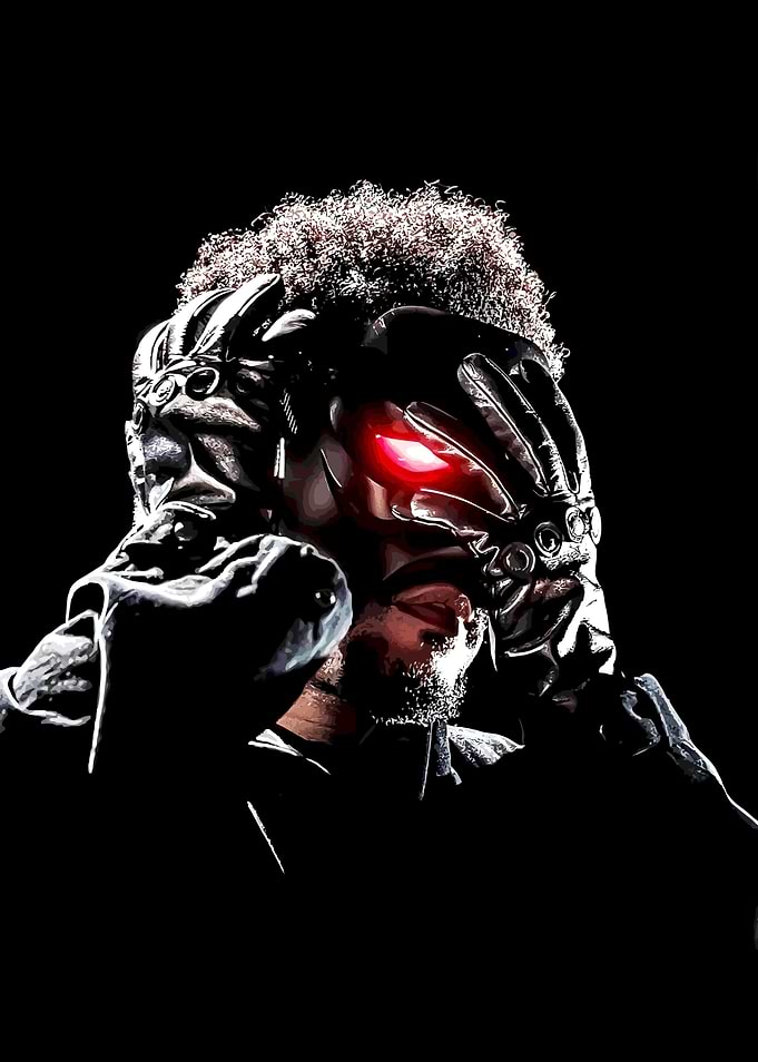 The Weeknd Red Eye Mask Portrait