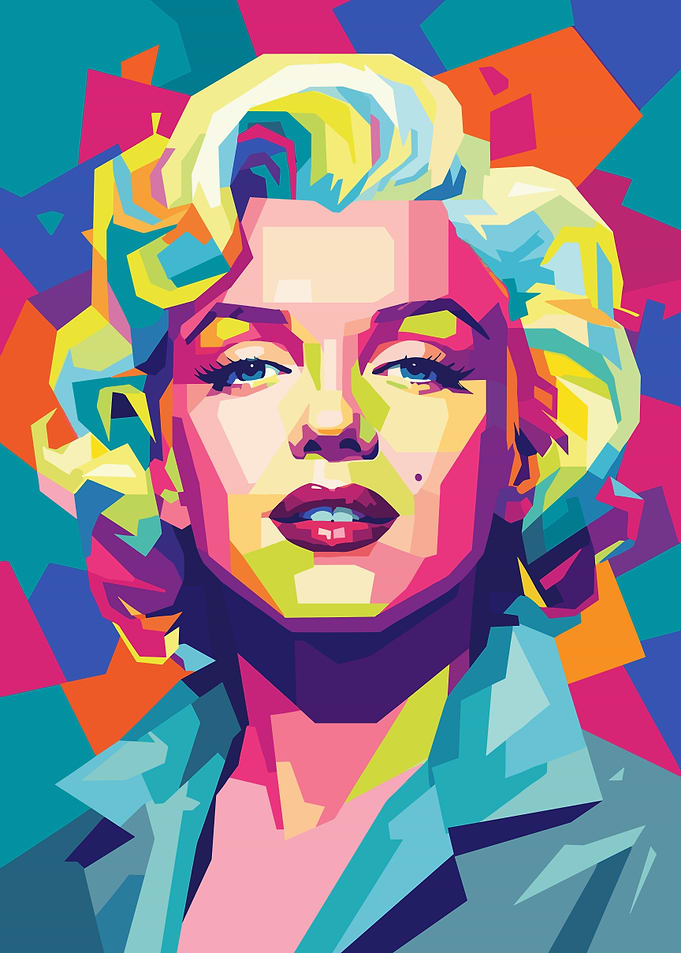 Marilyn Monroe WPAP Pop Art Portrait