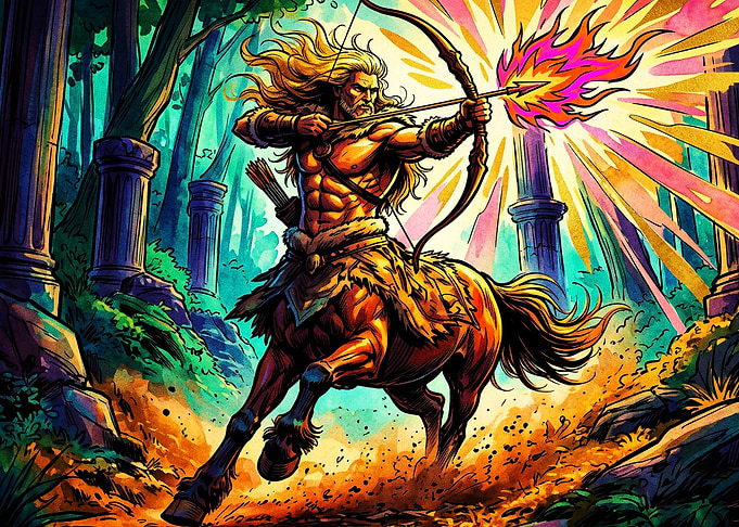 Centaur Archer Fire Fantasy Art
