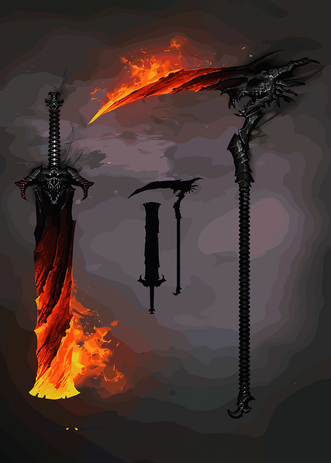 Darksiders Chaos Eater and Scythe