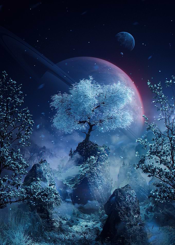 Ethereal Tree on Alien Planet
