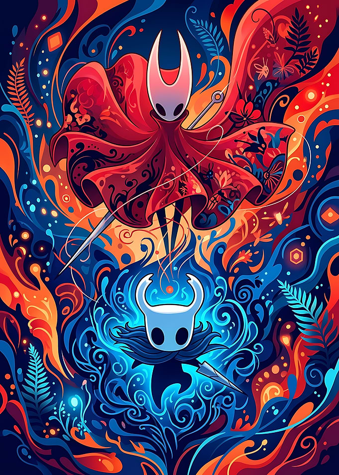 Hollow Knight and Hornet Art