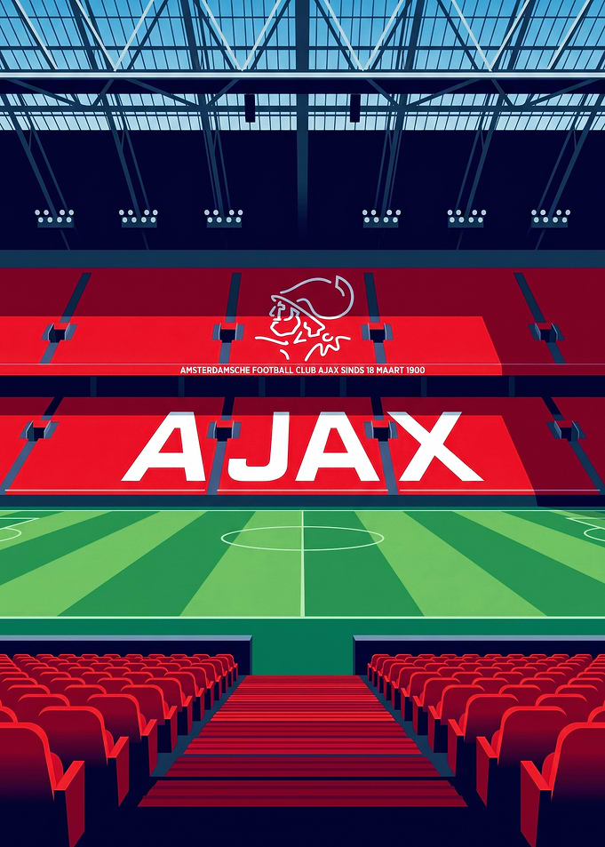 Ajax Amsterdam Football Stadium Poster