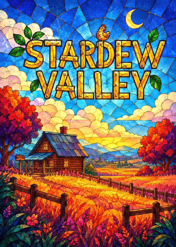 Stardew Valley Stained Glass Art