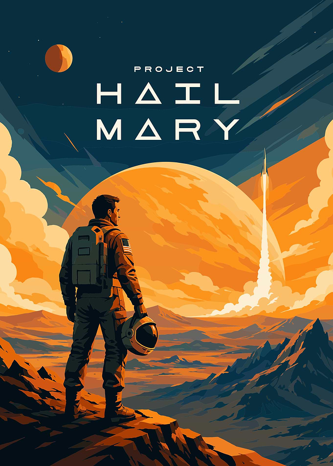 Project Hail Mary Space Poster