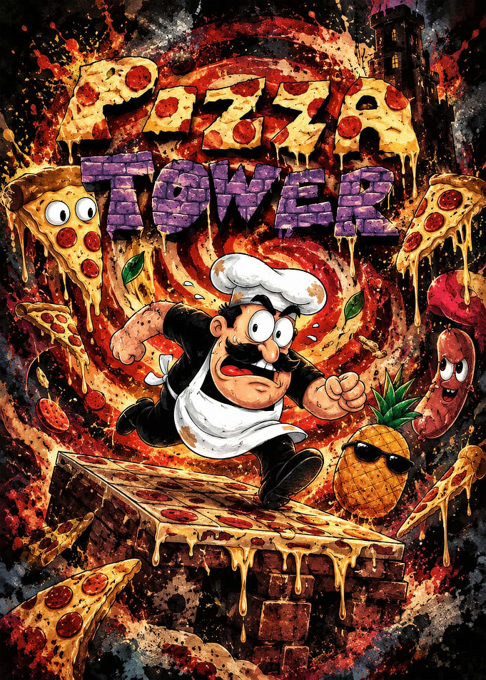 Pizza Tower Peppino Spaghetti Poster