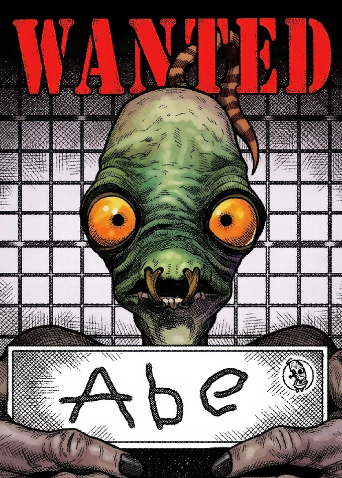 Abe Oddworld Wanted Poster