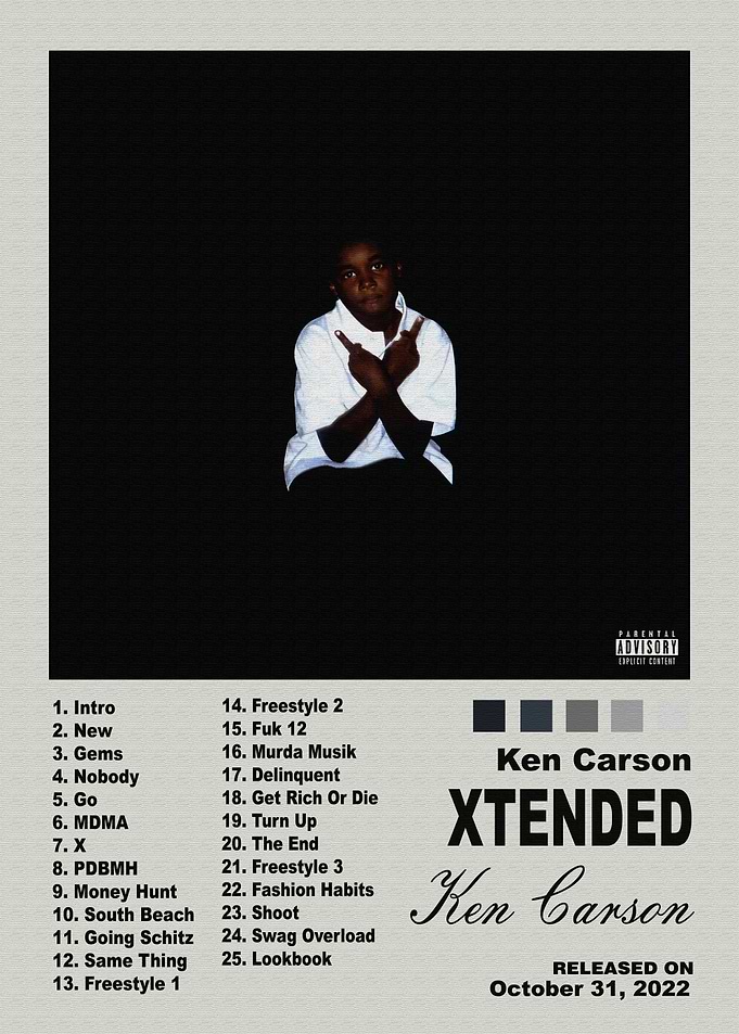 Ken Carson XTENDED Album Poster