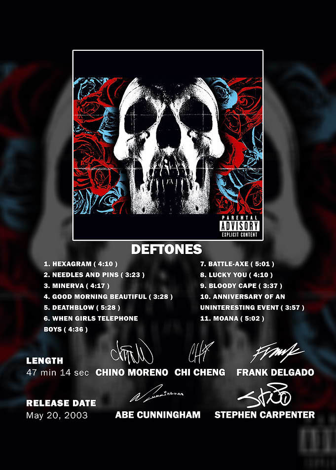 Deftones Self-Titled Album Poster
