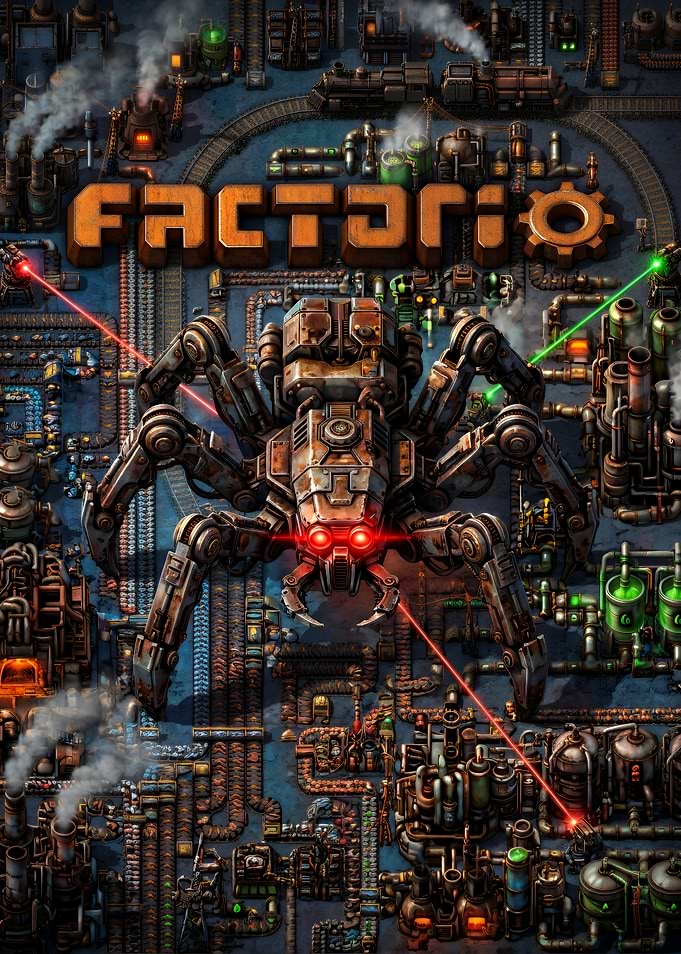 Factorio Spidertron Industrial Factory Poster