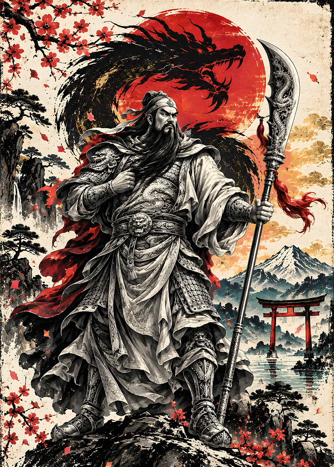 daoism Warrior with Dragon