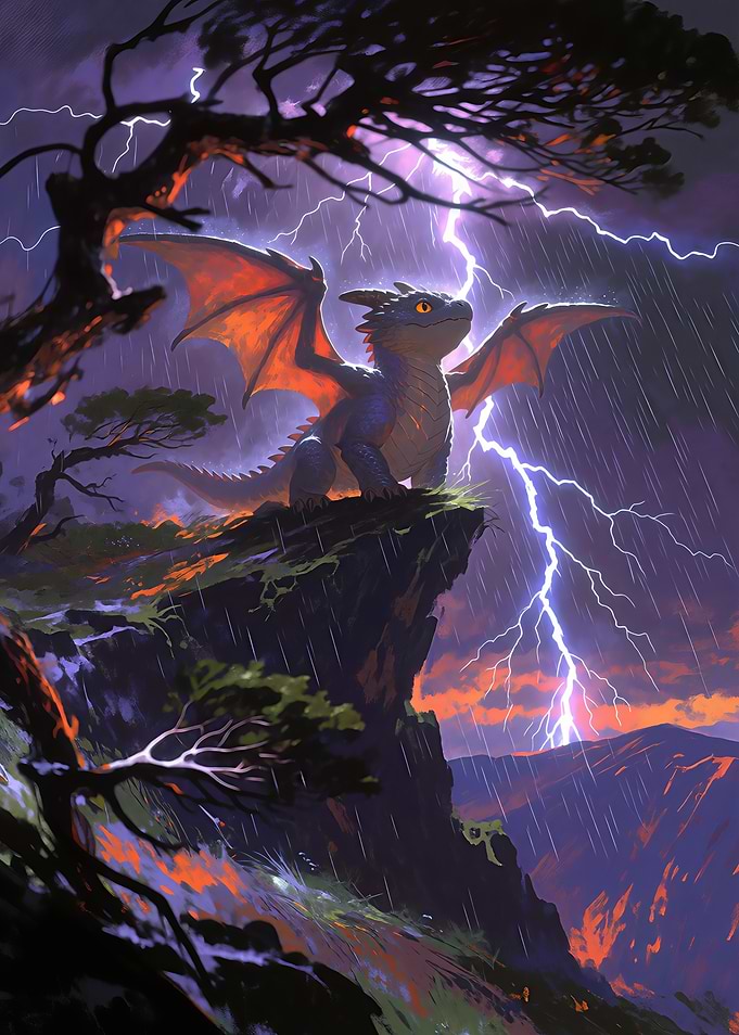 Little Dragon in a Thunderstorm