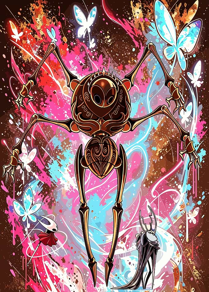 Hollow Knight Nosk and Hornet Fanart