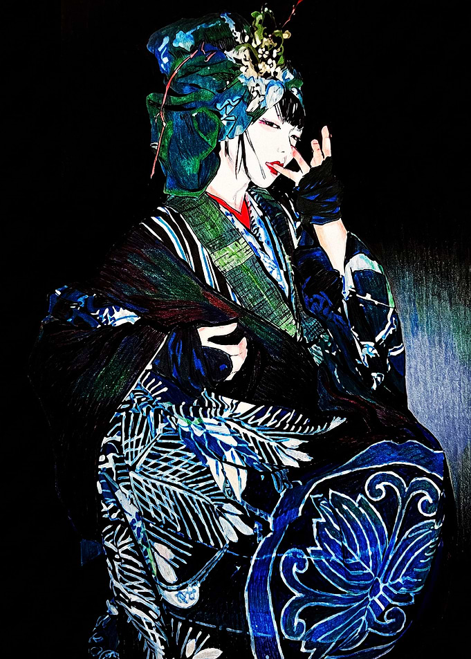 Stylized Portrait of a Geisha