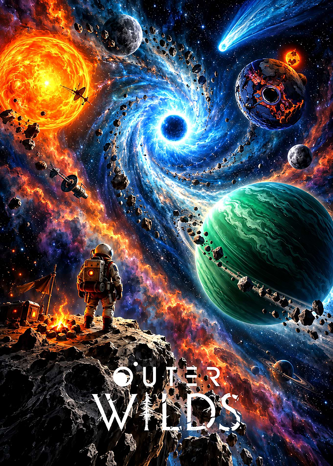Outer Wilds Space Exploration Poster