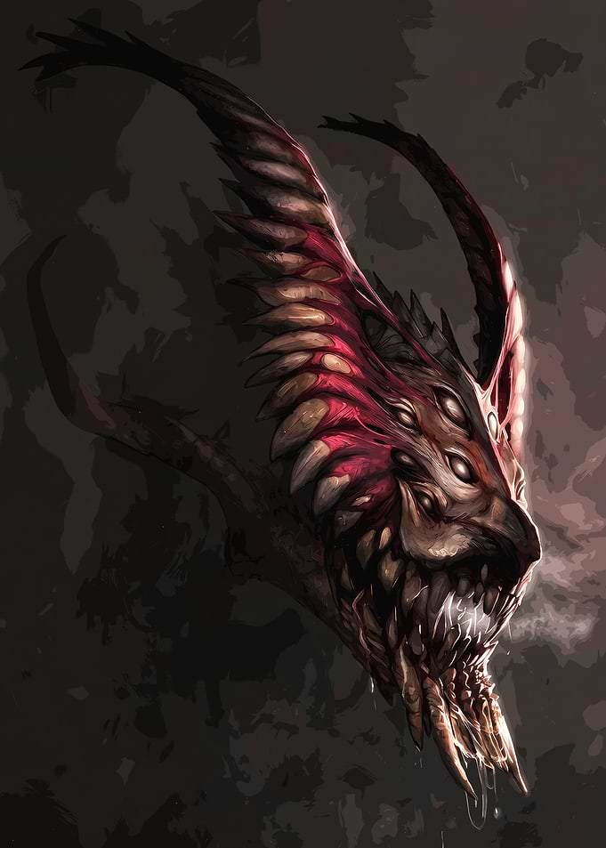 Eldritch Horror Monster Head Portrait