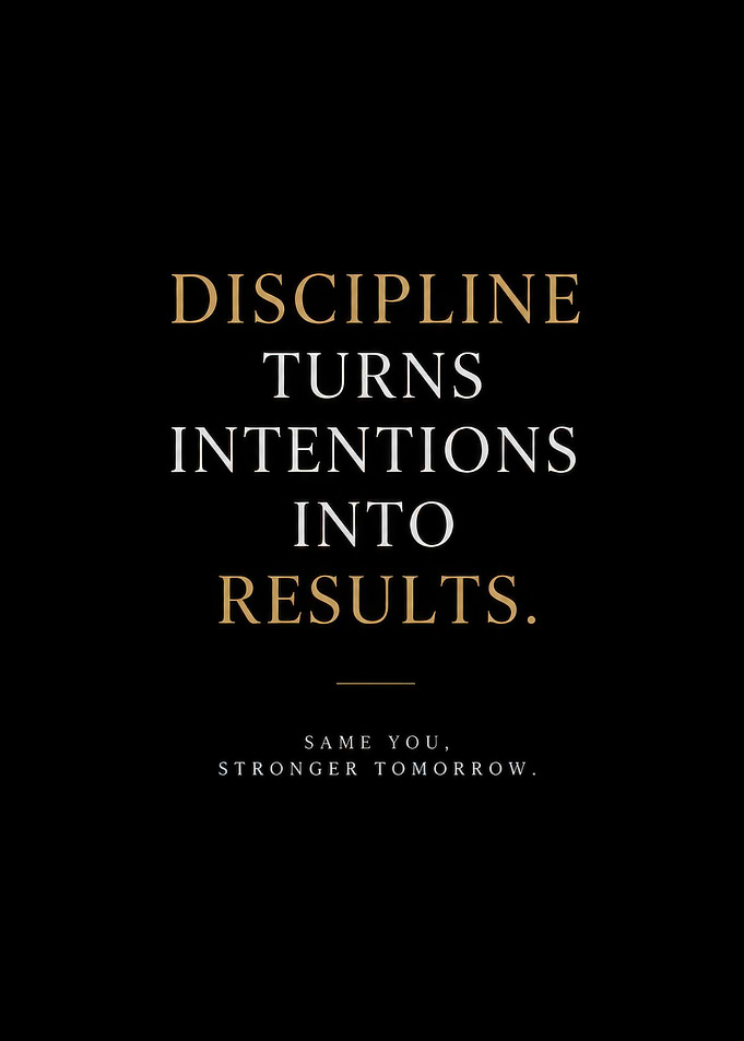 Inspirational Discipline Quote Poster