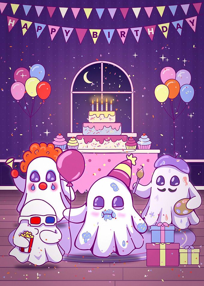 Cute Ghost Birthday Party