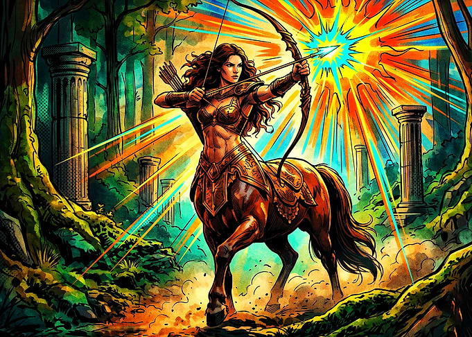 Centaur Archer Fantasy Comic Art