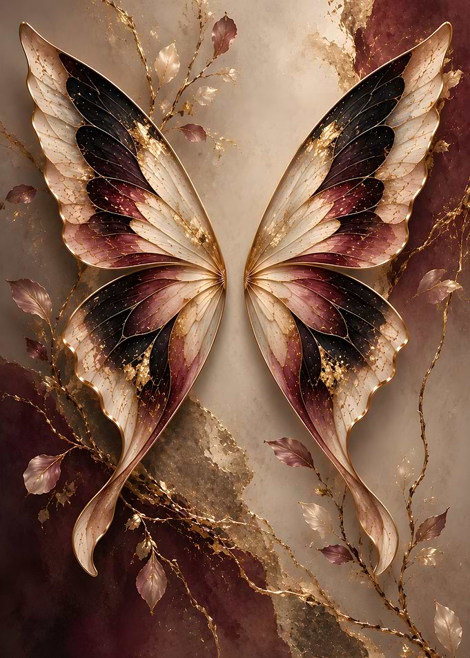 Elegant Ethereal Butterfly Wings Art