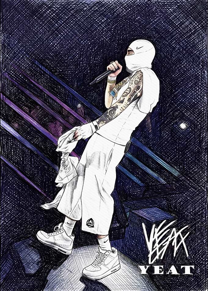 Yeat Rapper Fan Art Illustration