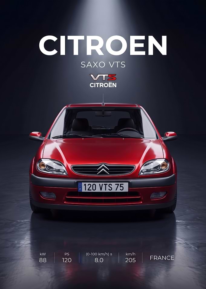Citroen Saxo VTS Studio Poster