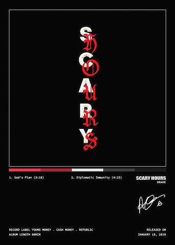 Drake Scary Hours EP Poster