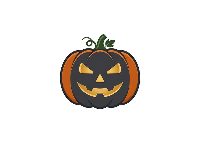 Minimalist Halloween Jack-o'-lantern Icon