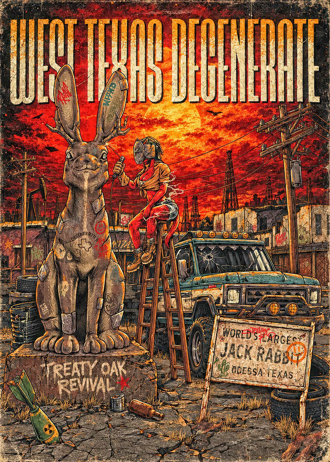 West Texas Degenerate Jack Rabbit Poster
