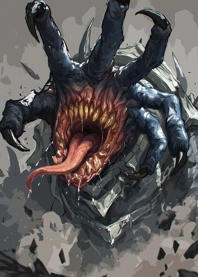 Fierce Void Monster Creature Illustration