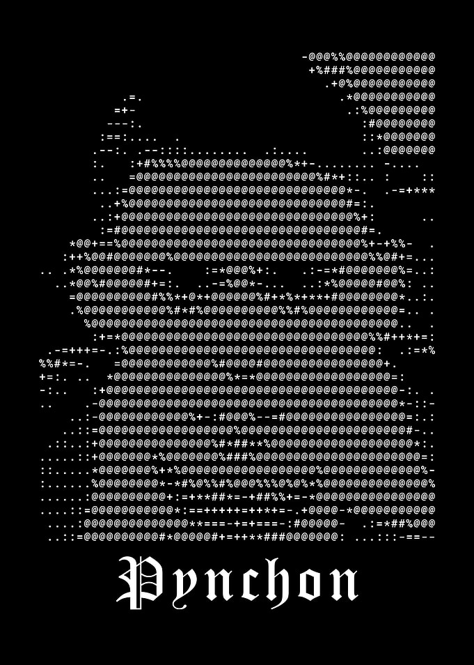 Thomas Pynchon ASCII Art Portrait