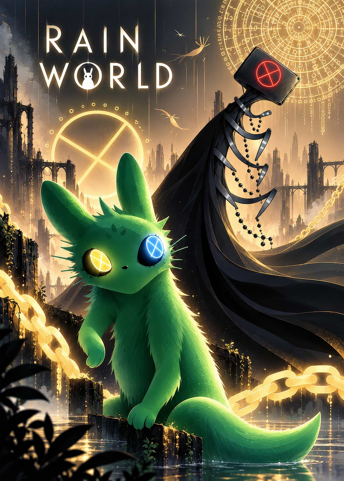 Rain World Saint Slugcat Poster