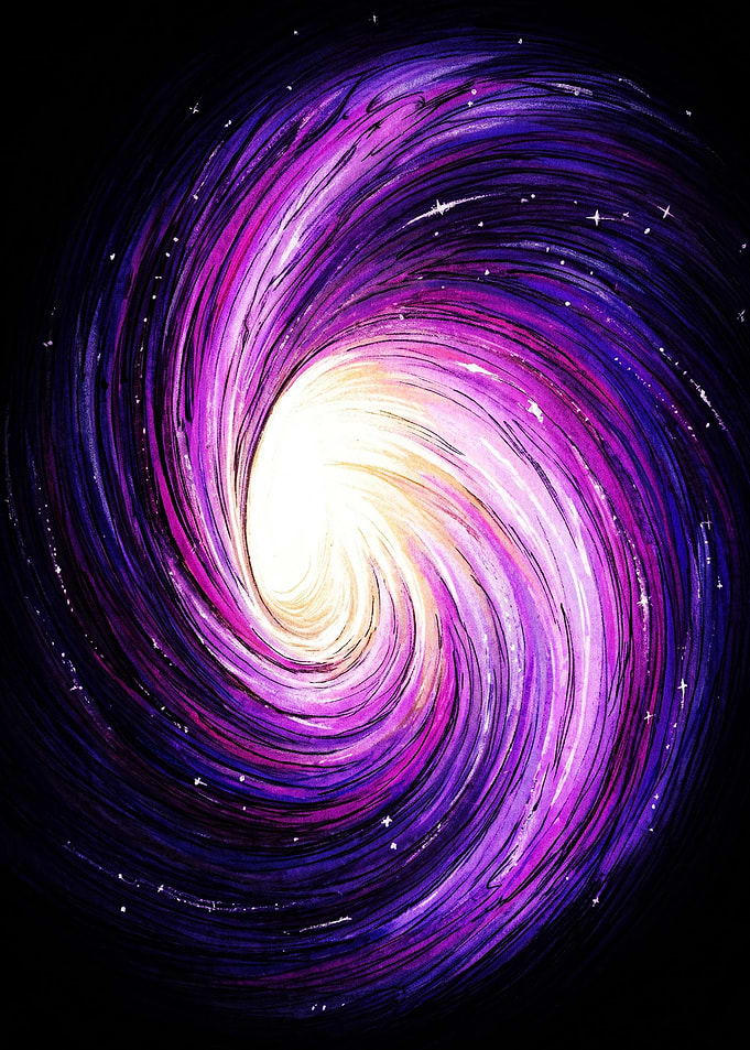 Swirling Purple Galaxy Vortex